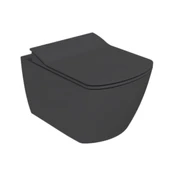 Creavit Elegant Mat Antrasit Kanalsız Asma Klozet EG321, Creavit Elegant Duroplast Yavaş Kapak - 2