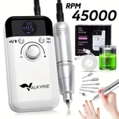 Valkyrie Profesyonel Şarjlı Tırnak Frezesi 45.000 RPM, LCD, 2000 mAh Taşınabilir Manikür Pedikür Makinesi - 8