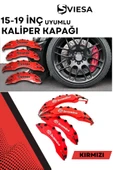 Kırmızı Kaliper Kapağı Seti (4'lü) – Yağ Hortumlu Sportif Görünümlü Kapak Takımı - 1