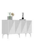 cantek dizayn Lazer Desenli 150 Cm Draw Konsol Beyaz-beyaz thumbnail 6