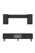 cantek dizayn POLENCT BOHEM KONSOL (KB150), BOHEM TV ÜNİTESİ 2 Lİ SALON TAKIMI ANTRASİT-ANTRASİT - 2