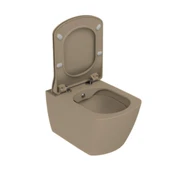 Creavit Elegant Mat Cappucino Kanalsız Asma Klozet EG321, Creavit Elegant Duroplast Yavaş Kapak - 2