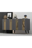 cantek dizayn 150 Cm Işıl Konsol Antrasit-altın - 2