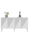 cantek dizayn Lazer Desenli 150 Cm Draw Konsol Beyaz-beyaz thumbnail 4