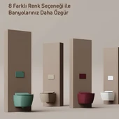 Creavit Elegant Mat Cappucino Kanalsız Asma Klozet EG321, Creavit Elegant Duroplast Yavaş Kapak - 6