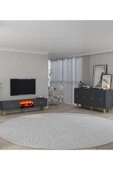 cantek dizayn POLENCT BOHEM KONSOL (KB150), BOHEM ŞÖMİNELİ (A) TV SEHPASI 2Lİ SALON TAKIMI ANTRASİT-ANTRASİT thumbnail 1