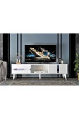 cantek dizayn VANNİA TV SEHPASI ve KONSOL 2'li SALON TAKIMI BEYAZ-GÜMÜŞ thumbnail 4