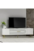 cantek dizayn DEKOL3CT TV SEHPASI BEYAZ-ALTIN - 2