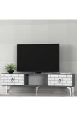 cantek dizayn Varrna Tv Sehpası Alt Modül Beyaz-antrasit thumbnail 2