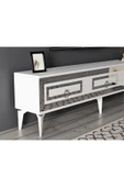 cantek dizayn Karrya 180 Cm Tv Sehpası Beyaz Gümüş thumbnail 3