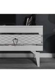 cantek dizayn İppek 180 Cm Tv Sehpası (ALT MODÜL) Beyaz-gümüş thumbnail 3