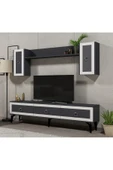 cantek dizayn SELEN TV ÜNİTESİ TAKIMI ANTRASİT-BEYAZ - 1