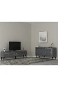 cantek dizayn NOVA TV SEHPASI (alt modül) ve KONSOL 2'Lİ SALON TAKIMI ANTRASİT-GÜMÜŞ thumbnail 1