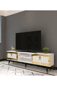 cantek dizayn Lidya Tv Stand Beyaz-altın thumbnail 3
