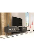 cantek dizayn DOMECT TV SEHPASI ANTRASİT-ALTIN - 2