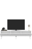 cantek dizayn Defne 180 Cm Tv Sehpası (ALT MODÜL) Beyaz-gümüş thumbnail 5
