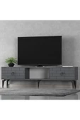 cantek dizayn Varrna Tv Sehpası Alt Modül Antrasit-antrasit - 2