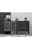 cantek dizayn Nora Tv Sehpası (ALT MODÜL) Ve Konsol 2'li Salon Takımı Antrasit-gümüş thumbnail 4