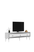 cantek dizayn Ponny 180 Cm Tv Sehpası Beyaz Gümüş thumbnail 5