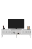 cantek dizayn Heerry Tv Sehpası Alt Modül Beyaz-gümüş thumbnail 4