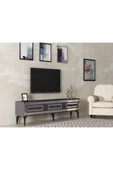 cantek dizayn Karrya 180 Cm Tv Sehpası Antrasit Gümüş - 2