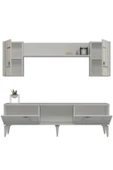 cantek dizayn MADDERA 150 CM  TV ÜNİTESİ TAKIMI BEYAZ-GÜMÜŞ - 6