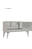 cantek dizayn MADDERA 150 CM  TV ÜNİTESİ TAKIMI BEYAZ-GÜMÜŞ - 5