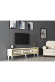 cantek dizayn Karrya 180 Cm Tv Sehpası Beyaz Altın thumbnail 2