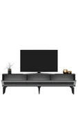 cantek dizayn Ponny 180 Cm Tv Sehpası Antrasit Gümüş thumbnail 6