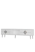 cantek dizayn Robberct Tv Sehpası Beyaz-gümüş thumbnail 4