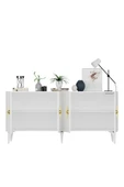 cantek dizayn ZENNİT 4 KAPAKLI RAFLI KONSOL BEYAZ thumbnail 7