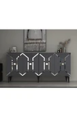 cantek dizayn YUMMEDİ PLEKSİ DESENLİ LAZER ÇİZGİLİ KONSOL ANTRASİT-GÜMÜŞ - 8