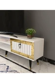 cantek dizayn Lidya Tv Stand Beyaz-altın thumbnail 4