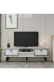 cantek dizayn Lidya Tv Stand Beyaz-gümüş thumbnail 1