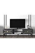 cantek dizayn Yummedi Tv Sehpası Antrasit-altın thumbnail 4