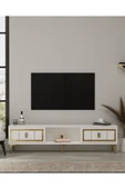 cantek dizayn ORİONCT TV SEHPASI BEYAZ-ALTIN thumbnail 1