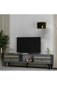 cantek dizayn PELLİN TV SEHPASI ANTRASİT-ALTIN thumbnail 2