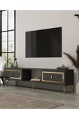 cantek dizayn ORİONCT TV SEHPASI ANTRASİT-ALTIN - 2