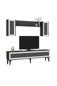 cantek dizayn SELEN TV ÜNİTESİ TAKIMI ANTRASİT-BEYAZ - 5
