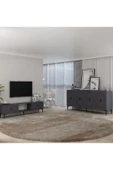 cantek dizayn WENYCT KONSOL (KB150), TV SEHPASI 2 Lİ SALON TAKIMI ANTRASİT-ANTRASİT thumbnail 1