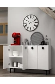 DEMONTE DECOR MOREDD MUTFAK KİLER DOLABI BEYAZ-BEYAZ-SİYAH - 1