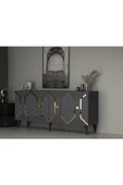 DEMONTE DECOR YUMEDİ MODERN KONSOL ANTRASİT-ALTIN - 3