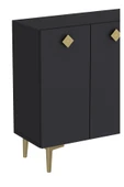 DEMONTE DECOR MOREDD OFİS EVRAK DOLABI ANTRASİT-ANTRASİT-ALTIN - 4
