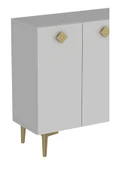 DEMONTE DECOR MOREDD OFİS EVRAK DOLABI BEYAZ-BEYAZ-ALTIN - 4