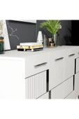 DEMONTE DECOR 4 Kapaklı Moda Konsol Beyaz-gümüş thumbnail 3