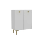 DEMONTE DECOR BETTYDD OFİS EVRAK DOLABI BEYAZ-BEYAZ-ALTIN - 4
