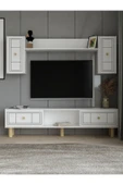 DEMONTE DECOR DARİODD BOHEM TV ÜNİTESİ TAKIMI BEYAZ-BEYAZ - 1