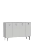 DEMONTE DECOR LEYLADD (MK120) OFİS EVRAK DOLABI BEYAZ-BEYAZ-GÜMÜŞ - 3