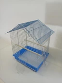 Dayang İki Kapılı Çatılı Kuş Kafesi 35x28x46 cm Mavi - 2