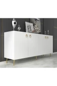 DEMONTE DECOR DROP KONSOL BEYAZ-ALTIN - 1